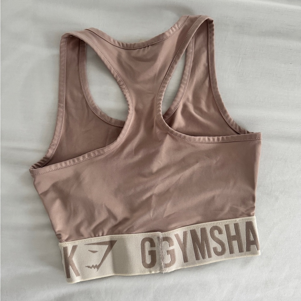 Gymshark Fit Womens Sports Bra Size XS Taupe Sand Athletic Gym - Picture 4 of 8
